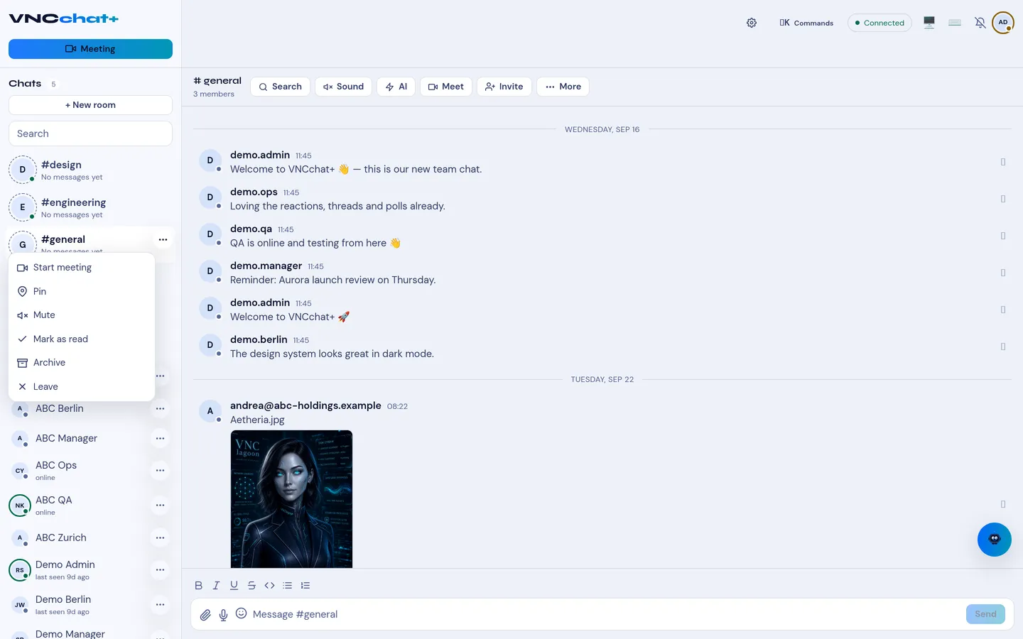 The conversation menu, where you can set what a room alerts you about
